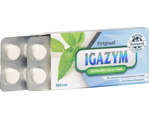 Igazym Original Παστίλιες για το Λαιμό με Γεύση Μέντα, 20τμχ Igazym Original Παστίλιες για το Λαιμό με Γεύση Μέντα, 20τμχ