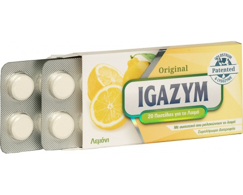 Igazym Original Παστίλιες για το Λαιμό με Γεύση Λεμόνι, 20τμχ