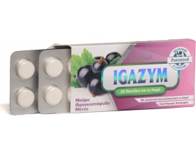 Igazym Original Παστίλιες για το Λαιμό με Γεύση Μαύρο Φραγκοστάφυλο & Μέντα, 20τμχ