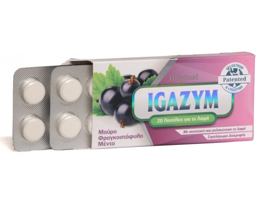 Igazym Original Παστίλιες για το Λαιμό με Γεύση Μαύρο Φραγκοστάφυλο & Μέντα, 20τμχ Igazym Original Παστίλιες για το Λαιμό με Γεύση Μαύρο Φραγκοστάφυλο & Μέντα, 20τμχ