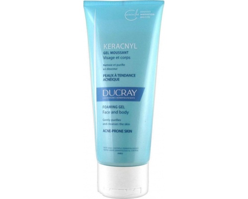 DUCRAY Keracnyl Gel moussant Απαλός Καθαριστικός Αφρός για πρόσωπο & σώμα για δέρμα με ατέλειες 200ml DUCRAY Keracnyl Gel moussant Απαλός Καθαριστικός Αφρός για πρόσωπο & σώμα για δέρμα με ατέλειες 200ml