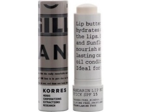 Korres Mandarin Lip Butter Stick  SPF15 Ενυδατικό Στικ για τα Χείλη με Μανταρίνι, 5ml