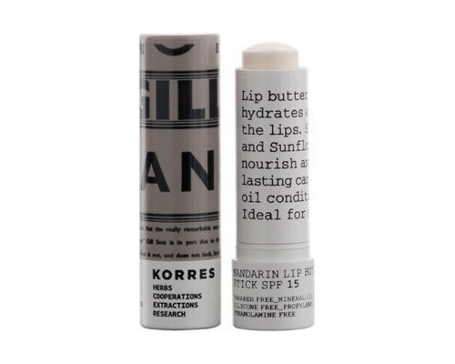Korres Mandarin Lip Butter Stick  SPF15 Ενυδατικό Στικ για τα Χείλη με Μανταρίνι, 5ml Korres Mandarin Lip Butter Stick  SPF15 Ενυδατικό Στικ για τα Χείλη με Μανταρίνι, 5ml