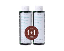 Korres Shampoo Cystine & Minerals Σαμπουάν Κατά της Τριχόπτωσης με Κυστίνη & Ιχνοστοιχεία, 2x250ml Korres Shampoo Cystine & Minerals Σαμπουάν Κατά της Τριχόπτωσης με Κυστίνη & Ιχνοστοιχεία, 2x250ml