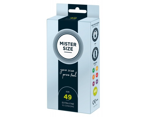 Mister Size Pure Feel 49mm Προφυλακτικά Πολύ Λεπτά, 10τμχ Mister Size Pure Feel 49mm Προφυλακτικά Πολύ Λεπτά, 10τμχ