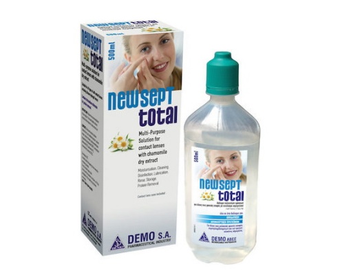 Demo Newsept Total Διάλυμα πολλαπλών χρήσεων για φακούς επαφής με εκχύλισμα χαμομηλιού 500ml Demo Newsept Total Διάλυμα πολλαπλών χρήσεων για φακούς επαφής με εκχύλισμα χαμομηλιού 500ml
