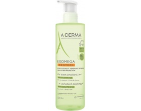 A-Derma Exomega Control Emollient 2in1 Cleansing Gel Μαλακτικό Τζελ Καθαρισμού για Ατοπικό-Ξηρό Δέρμα, 500ml