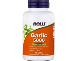 Now Foods Garlic 5000mcg Συμπλήρωμα Διατροφής για την Χοληστερόλη & την Υποστήριξη του Καρδιαγγειακού, 90 ταμπλέτες  Now Foods Garlic 5000mcg Συμπλήρωμα Διατροφής για την Χοληστερόλη & την Υποστήριξη του Καρδιαγγειακού, 90 ταμπλέτες