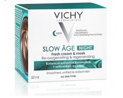 Vichy Slow Age Night Fresh Cream & Mask Δροσερή Κρέμα Νύχτας & Μάσκα, 50ml Vichy Slow Age Night Fresh Cream & Mask Δροσερή Κρέμα Νύχτας & Μάσκα, 50ml