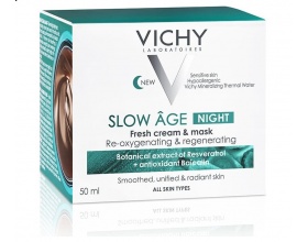 Vichy Slow Age Night Fresh Cream & Mask Δροσερή Κρέμα Νύχτας & Μάσκα, 50ml