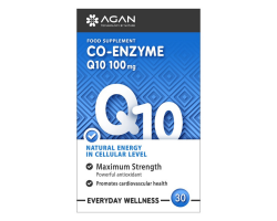 Agan Co-Enzyme Q10 100mg Συμπλήρωμα Διατροφής με Συνένζυμο Q10, 30 φυτικές κάψουλες Agan Co-Enzyme Q10 100mg Συμπλήρωμα Διατροφής με Συνένζυμο Q10, 30 φυτικές κάψουλες