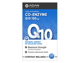 Agan Co-Enzyme Q10 100mg Συμπλήρωμα Διατροφής με Συνένζυμο Q10, 30 φυτικές κάψουλες