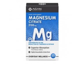 Agan Magnesium Citrate 2100mg Συμπλήρωμα Διατροφής με Μαγνήσιο, 30 ταμπλέτες