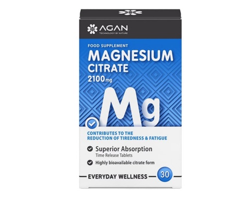 Agan Magnesium Citrate 2100mg Συμπλήρωμα Διατροφής με Μαγνήσιο, 30 ταμπλέτες Agan Magnesium Citrate 2100mg Συμπλήρωμα Διατροφής με Μαγνήσιο, 30 ταμπλέτες