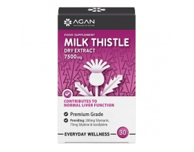 Agan Milk Thistle 7500mg Συμπλήρωμα Διατροφής με Εκχύλισμα Γαϊδουράγκαθου, 30 φυτικές κάψουλες