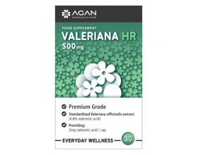 Agan Valeriana Hr 500mg Συμπλήρωμα Διατροφής με Εκχύλισμα Βαλεριάνας, 30 φυτικές κάψουλες
