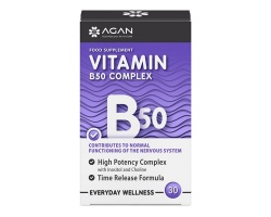 Agan Vitamin B50 Complex Συμπλήρωμα Διατροφής Σύμπλεγμα Βιταμινών Β, 30 ταμπλέτες Agan Vitamin B50 Complex Συμπλήρωμα Διατροφής Σύμπλεγμα Βιταμινών Β, 30 ταμπλέτες