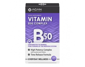 Agan Vitamin B50 Complex Συμπλήρωμα Διατροφής Σύμπλεγμα Βιταμινών Β, 30 ταμπλέτες