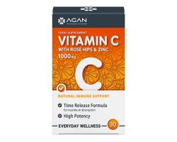 Agan Vitamin C 1000mg Συμπλήρωμα Διατροφής με Βιταμίνη C, 30 ταμπλέτες Agan Vitamin C 1000mg Συμπλήρωμα Διατροφής με Βιταμίνη C, 30 ταμπλέτες