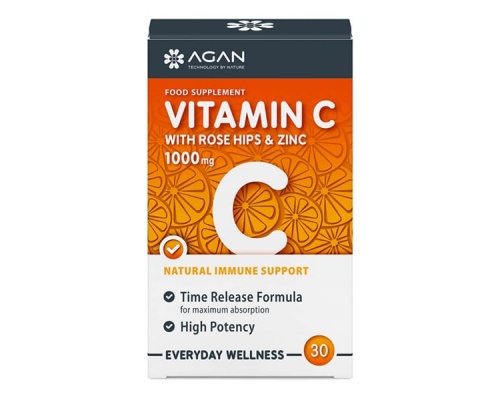 Agan Vitamin C 1000mg Συμπλήρωμα Διατροφής με Βιταμίνη C, 30 ταμπλέτες Agan Vitamin C 1000mg Συμπλήρωμα Διατροφής με Βιταμίνη C, 30 ταμπλέτες