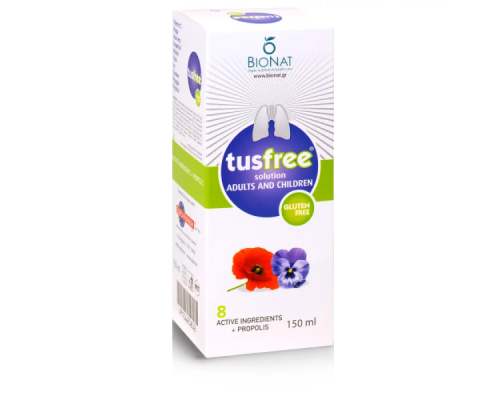 Bionat Tusfree Φυτικό Σιρόπι για Ξηρό & Παραγωγικό Βήχα, 150ml