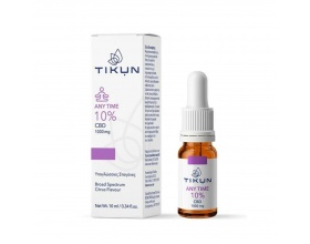 Tikun CBD Any Time 10% Υπογλώσσιες Σταγόνες Ελαίου Κάνναβης, 10ml