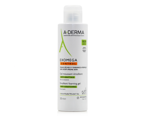 A-Derma Exomega Control Emollient Foaming Gel Τζελ Καθαρισμού Προσώπου & Σώματος, 500ml A-Derma Exomega Control Emollient Foaming Gel Τζελ Καθαρισμού Προσώπου & Σώματος, 500ml