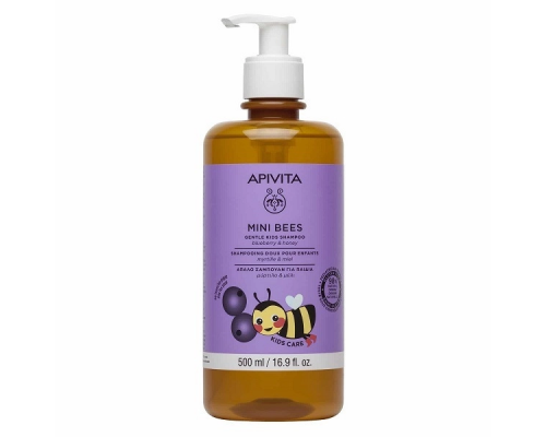 Apivita Mini Bees Gentle Kids Shampoo Απαλό Σαμπουάν για Παιδιά με Μύρτιλο & Μέλι, 500ml Apivita Mini Bees Gentle Kids Shampoo Απαλό Σαμπουάν για Παιδιά με Μύρτιλο & Μέλι, 500ml