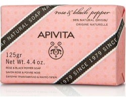 APIVITA Natural Soap Φυσικό Σαπούνι με Τριαντάφυλλο & Μαύρο Πιπέρι 125g  APIVITA Natural Soap Φυσικό Σαπούνι με Τριαντάφυλλο & Μαύρο Πιπέρι 125g