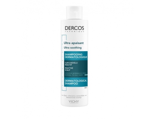 Vichy Dercos Ultra Soothing Reacrive Scalp Shampoo Καταπραϋντικό Σαμπουάν για Κανονικά/Λιπαρά Μαλλιά, 200ml Vichy Dercos Ultra Soothing Reacrive Scalp Shampoo Καταπραϋντικό Σαμπουάν για Κανονικά/Λιπαρά Μαλλιά, 200ml
