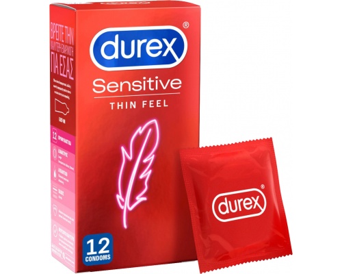 Durex Sensitive Thin Feel Λεπτά Προφυλακτικά, 12 τμχ Durex Sensitive Thin Feel Λεπτά Προφυλακτικά, 12 τμχ
