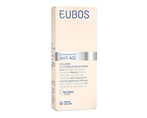 Eubos Anti Age Hyaluron Eye Contour Creme Serum,Κρέμα για την περιοχή των ματιών,Συμβάλλει στη λείανση των ρυτίδων, στην ενυδάτωση & ανάπλαση του δέρματος,15ml Eubos Anti Age Hyaluron Eye Contour Creme Serum,Κρέμα για την περιοχή των ματιών,Συμβάλλει στη λείανση των ρυτίδων, στην ενυδάτωση & ανάπλαση του δέρματος,15ml