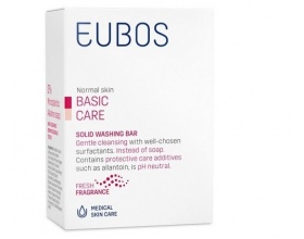EUBOS SOLID RED 125 gr, Στερεή πλάκα πλυσίματος, αντί για σαπούνι, για τον απαλό και βαθύ καθαρισμό προσώπου και σώματος