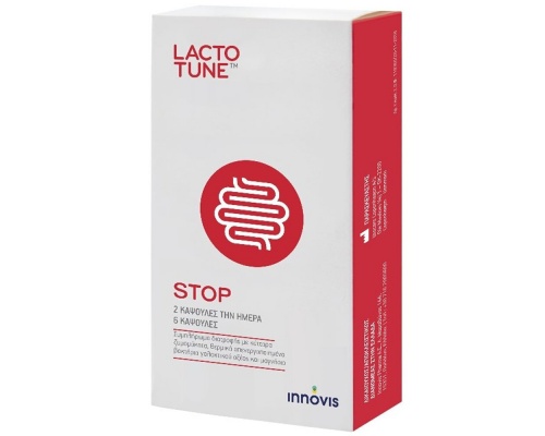 InnoVis LACTOTUNE, Stop, Συμπλήρωμα Διατροφής για Πρόληψη & Αντιμετώπιση της Οξείας Διάρροιας, 6κάψουλες