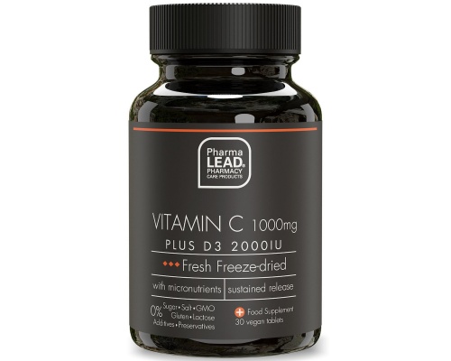 Pharmalead Vitamin C 1000mg Plus D3 2000iu Συμπλήρωμα Διατροφής για την Ενίσχυση του Ανοσοποιητικού, 30 κάψουλες Pharmalead Vitamin C 1000mg Plus D3 2000iu Συμπλήρωμα Διατροφής για την Ενίσχυση του Ανοσοποιητικού, 30 κάψουλες