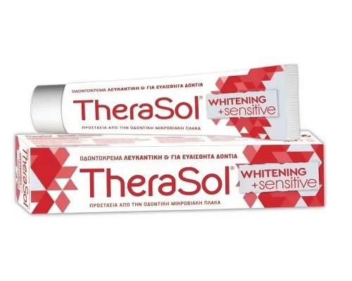 Therasol Whitening & Sensitive Toothpaste Λευκαντική Οδοντόκρεμα για Ευαίσθητα Δόντια, 75ml Therasol Whitening & Sensitive Toothpaste Λευκαντική Οδοντόκρεμα για Ευαίσθητα Δόντια, 75ml
