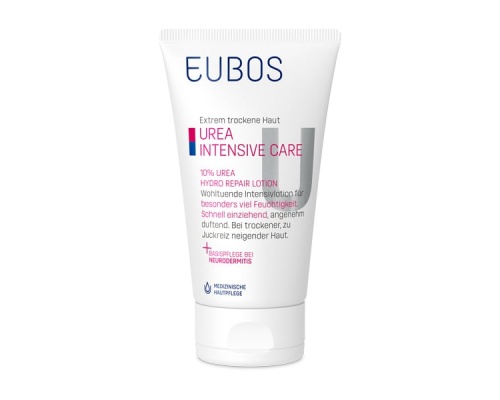 Eubos Urea 10% Hydro Repair Lotion Πλούσιο γαλάκτωμα ενυδάτωσης & περιποίησης σώματος με ουρία 10%,Αυξάνει σημαντικά την περιεκτικότητα σε υγρασία του Εξαιρετικά Ξηρού δέρματος 150 ml