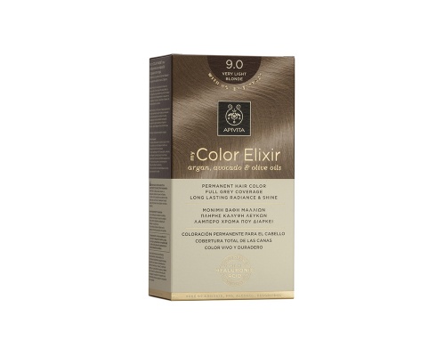 Apivita My Color Elixir No 9.0 Μόνιμη Βαφή Μαλλιών Ξανθό πολύ ανοιχτό 1 τεμάχιο  Apivita My Color Elixir No 9.0 Μόνιμη Βαφή Μαλλιών Ξανθό πολύ ανοιχτό 1 τεμάχιο