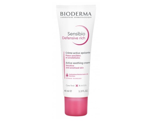 Bioderma Sensibio Defensive Rich Cream Καταπραϋντική Κρέμα Προσώπου με Πλούσια Υφή, 40ml Bioderma Sensibio Defensive Rich Cream Καταπραϋντική Κρέμα Προσώπου με Πλούσια Υφή, 40ml