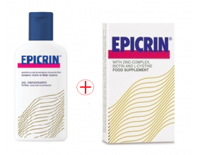 Epicrin Promo Σαμπουάν 200ml & Συμπλήρωμα Διατροφής Κατά της Τριχόπτωσης 30 κάψουλες  Epicrin Promo Σαμπουάν 200ml & Συμπλήρωμα Διατροφής Κατά της Τριχόπτωσης 30 κάψουλες