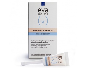 Intermed Eva Moist Long Acting pH 3.0 Υγραντική κολπική γέλη εμπλουτισμένη με υαλουρονικό οξύ 9 προ-γεμισμένα σωληνάρια μιας χρήσης