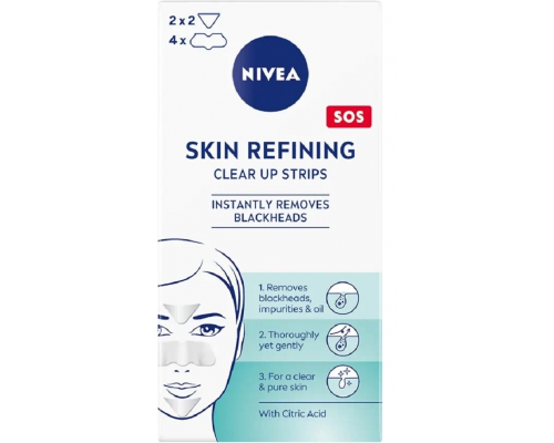 NIVEA Visage Clear-Up strips, Ταινίες καθαρισμού για τα μαύρα στίγματα για κάθε τύπο επιδερμίδας 6 φακελάκια
