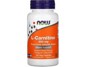 Now Foods L-Carnitine 250mg Συμπλήρωμα Διατροφής για την Υγεία της Καρδιάς & την Παραγωγή Ενέργειας, 60 φυτικές κάψουλες Now Foods L-Carnitine 250mg Συμπλήρωμα Διατροφής για την Υγεία της Καρδιάς & την Παραγωγή Ενέργειας, 60 φυτικές κάψουλες