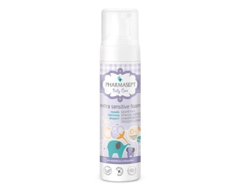 Pharmasept Baby Care Extra Sensitive Foam Απαλός Αφρός Βρεφικού Καθαρισμού για Σώμα, Πρόσωπο & Μαλλιά, 200ml Pharmasept Baby Care Extra Sensitive Foam Απαλός Αφρός Βρεφικού Καθαρισμού για Σώμα, Πρόσωπο & Μαλλιά, 200ml