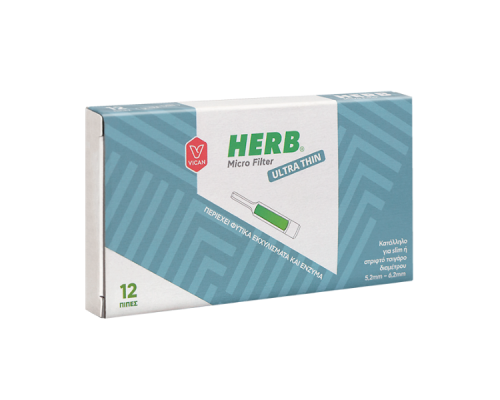 Vican Herb Micro Filter Ultra Thin Ανταλλακτικά Φίλτρα για Slim & Στριφτό Τσιγάρο, 12τμχ Vican Herb Micro Filter Ultra Thin Ανταλλακτικά Φίλτρα για Slim & Στριφτό Τσιγάρο, 12τμχ