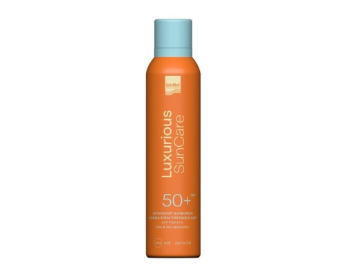 Intermed Luxurious Sun Care Antioxidant Sunscreen Invisible Spray SPF50+ Διάφανο Αντηλιακό Σπρέι Σώματος με Αντιοξειδωτική Σύνθεση, 200ml Intermed Luxurious Sun Care Antioxidant Sunscreen Invisible Spray SPF50+ Διάφανο Αντηλιακό Σπρέι Σώματος με Αντιοξειδωτική Σύνθεση, 200ml