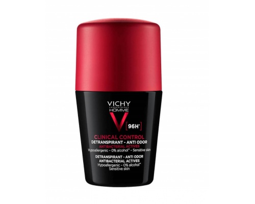 Vichy Homme Clinical Control 96h Detranspirant Anti Odor Deo Ανδρικό Αποσμητικό, 50ml Vichy Homme Clinical Control 96h Detranspirant Anti Odor Deo Ανδρικό Αποσμητικό, 50ml