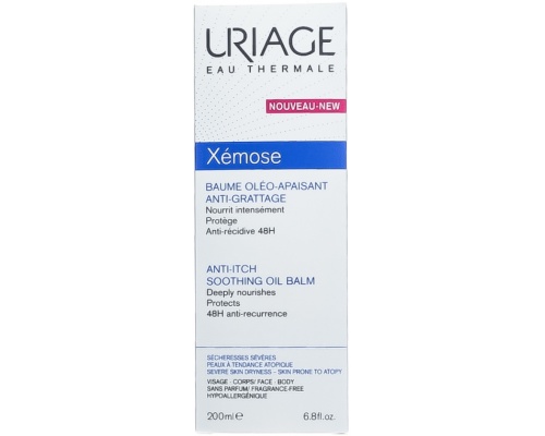 URIAGE, Xemose Cerat Relipidant Anti-Irritations, Κρέμα με εξαιρετικά πλούσια υφή, που θρέφει έντονα, προστατεύει και καταπραΰνει άμεσα από τον κνησμό, 200ml URIAGE, Xemose Cerat Relipidant Anti-Irritations, Κρέμα με εξαιρετικά πλούσια υφή, που θρέφει έντονα, προστατεύει και καταπραΰνει άμεσα από τον κνησμό, 200ml