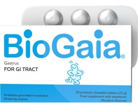BioGaia Gastrus Προβιοτικά Προβιοτικά με Γεύση Μανταρίνι Μέντα, 30 μασώμενα δισκία