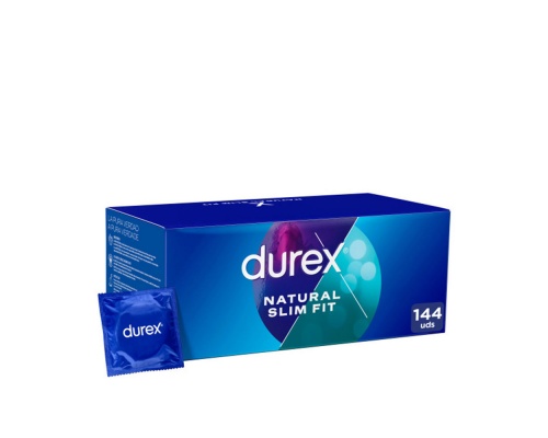 Durex Natural Slim Fit Προφυλακτικά Κλασσικά, 144 τμχ
